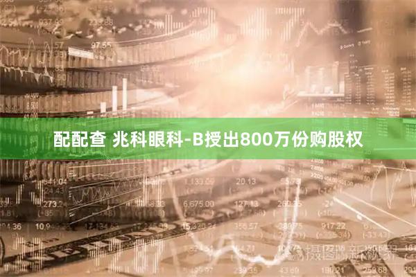配配查 兆科眼科-B授出800万份购股权