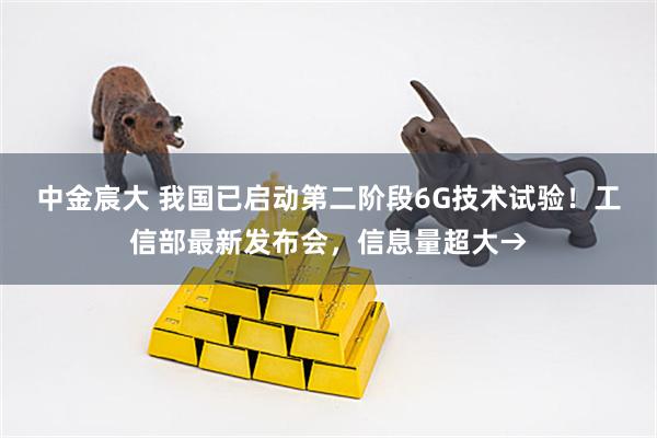 中金宸大 我国已启动第二阶段6G技术试验！工信部最新发布会，信息量超大→